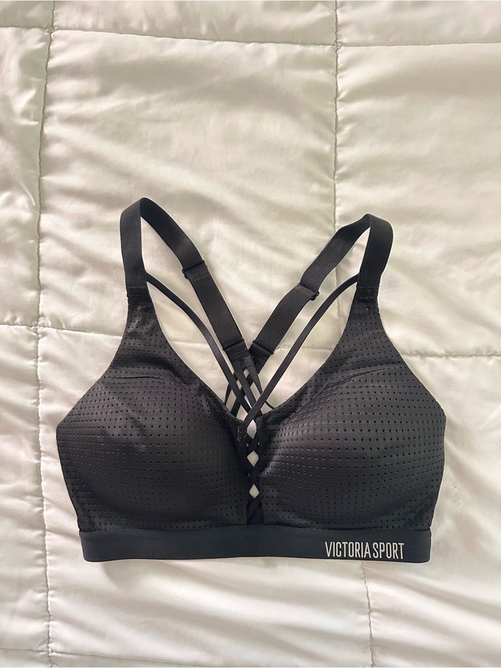 Victoria's Secret Black Strappy Victoria Sport Bra